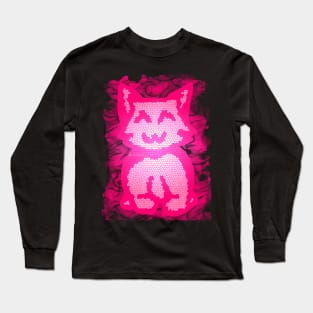 Pink Stained Glass Kitty Long Sleeve T-Shirt